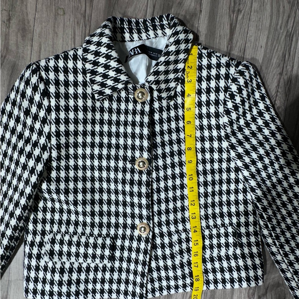 Blazer Zara houndstooth golden button .size XS. - Picture 4 of 13